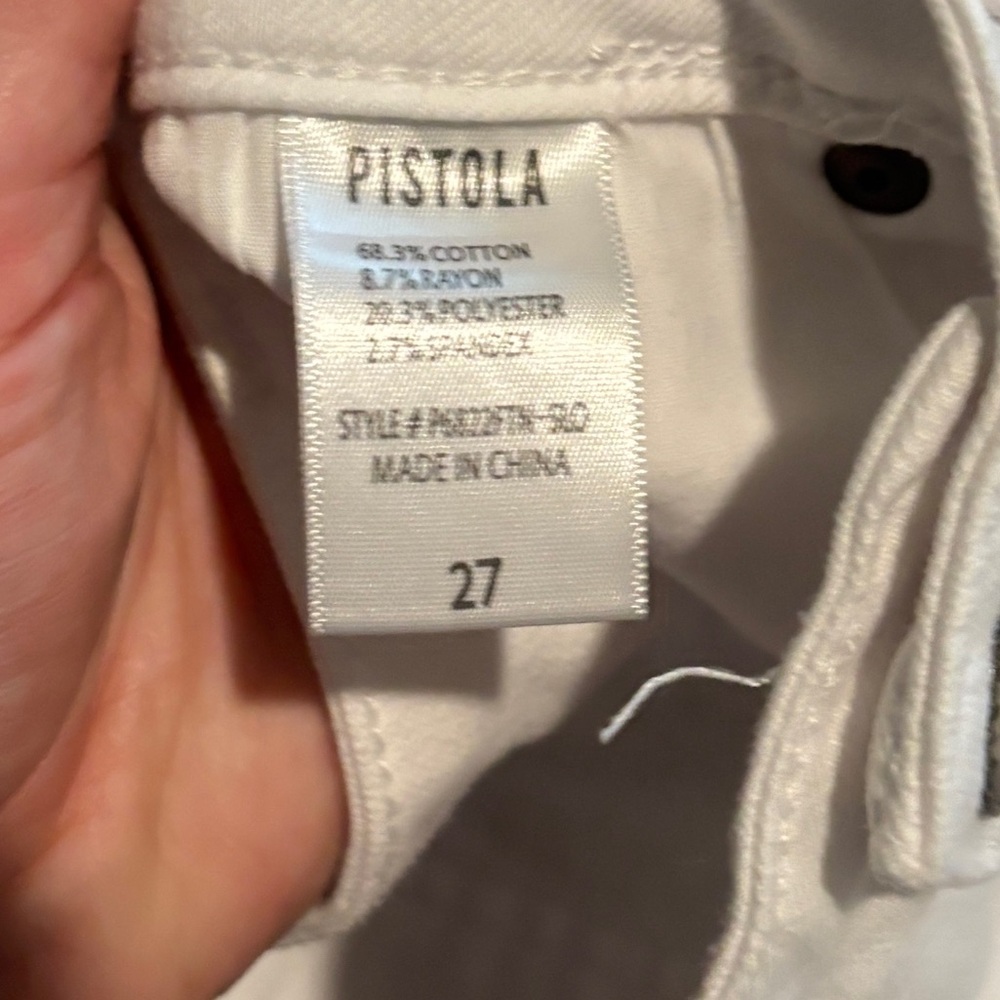 PISTOLA Jennifer Oslo White Denim Midrise Skinny Jeans Women's Size 27 - Picture 8 of 12